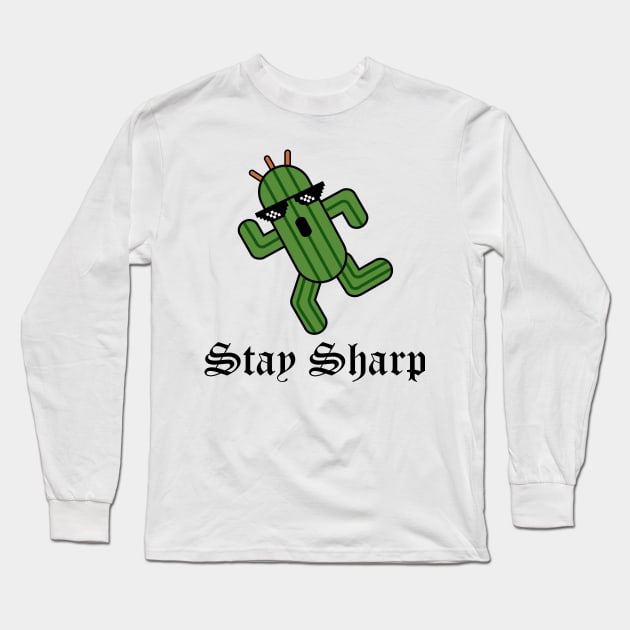 Stay Sharp Long Sleeve T-Shirt by Bitpix3l